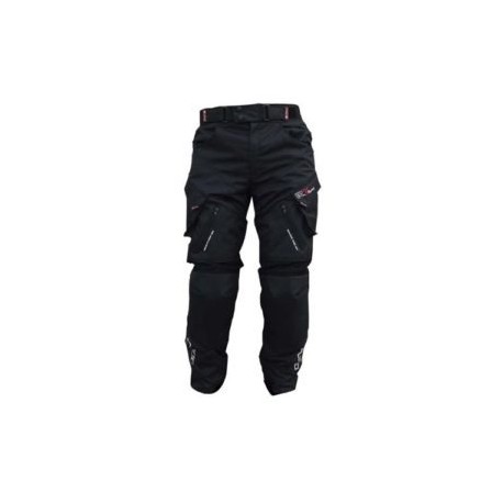 Pantalón para motociclista con protecciones R7 Negro – Textil