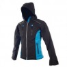 Chamarra para Moto Mujer Neopreno DRW Winter Negra-Azul Turquesa
