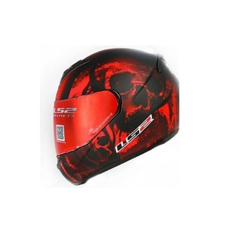 Casco Integral LS2 ROOKIE SKULL Rojo Mate FF352
