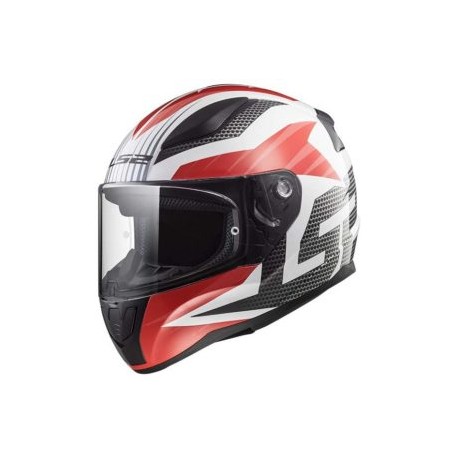 Casco Integral LS2 RAPID GRID Blanco-Rojo FF353