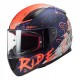 Casco Integral Moto LS2 RAPID NAUGHTY AZL Mate-Naranja FF353