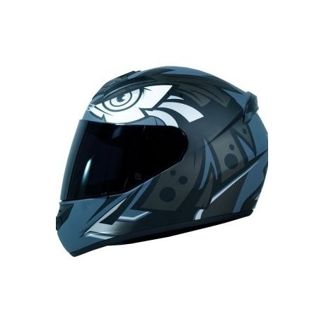Casco Integral LS2 ROOKIE TRIBAL Negro Mate – Gris FF352
