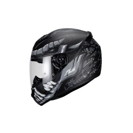Casco Integral LS2 ROOKIE FLY DEMON NEGRO MATE GRIS FF352
