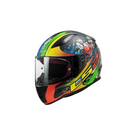 Casco Integral Moto LS2 RAPID FEISTY NEGRO AMARILLO FF353