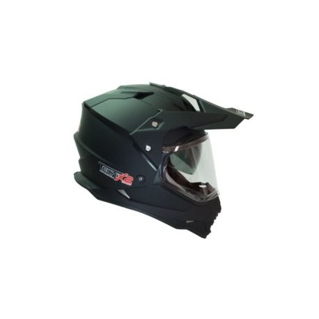 Casco Doble Proposito TECH-X2 con Mica y Lente Interno Negro Mate