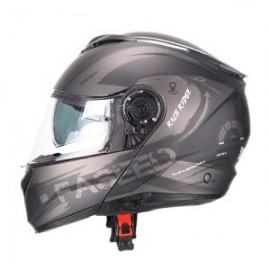 Casco Abatible Faseed FS-908  Gris Mate Ride Racer