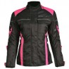 Chamarra Para Moto Mujer Monaco FJK-103 Negra Rosa