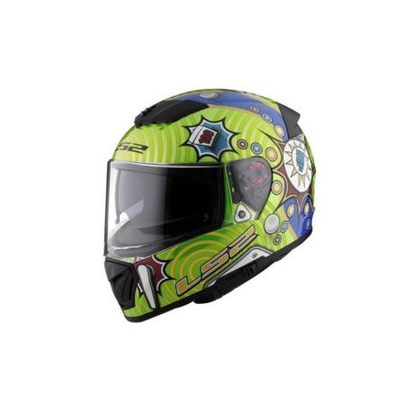Casco Integral LS2 BREAKER Verde-Ama-Azul FF390