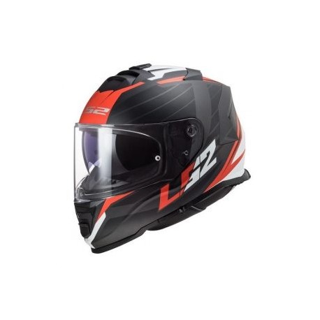 Casco Para Moto Integral LS2 STORM NERVE NEGRO MATE ROJO FF800