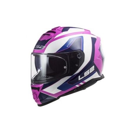 Casco Para Moto Integral LS2 STORM TECHY ROSA BLANCO FF800