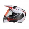 Casco Moto Doble Propósito Cross City R7 Racing R7 Blanco/Negro