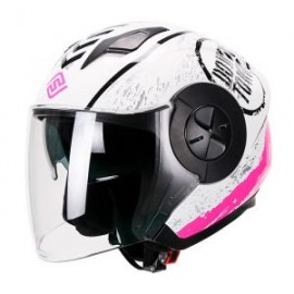 Casco Para Moto Jet 3-4 FS-735 Mujer DownTown Pink-Rosa