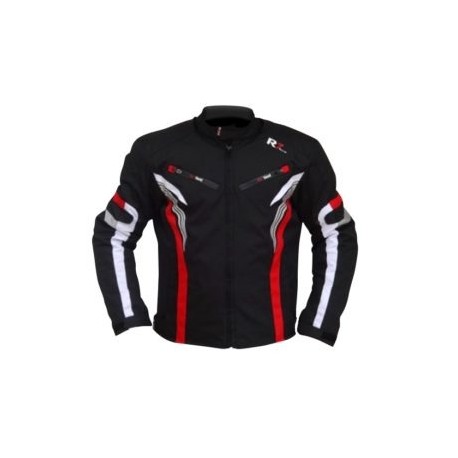 Chamarra Para Moto R7-0915 Negra-Blanco-Rojo