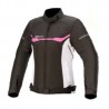 Chamarra Para Moto Mujer RMTECH SP-1333 NEGRA-BLANCO-ROSA