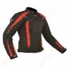 Chamarra Para Moto Mujer R7-415 Negra-Rojo